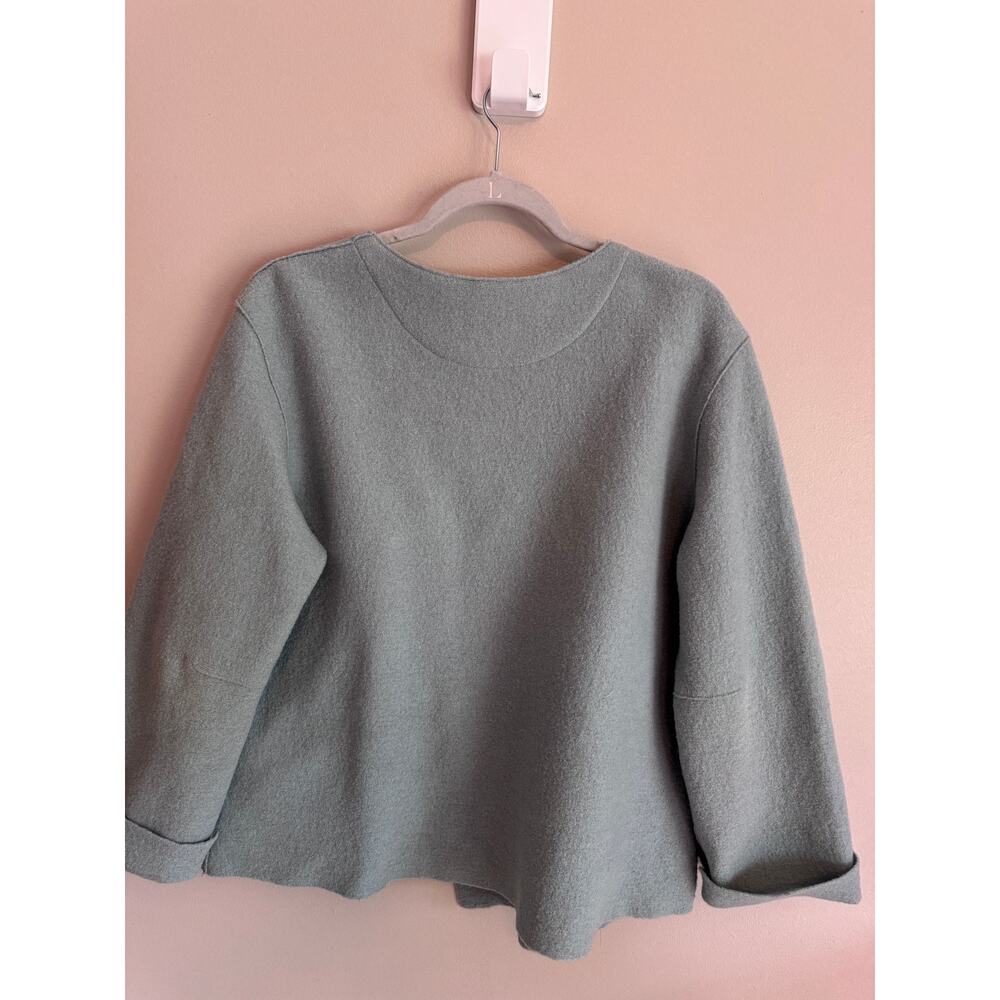 OSKA Women’s Gray 100% Pure Virgin Wool Pullover Sweater - Picture 12 of 13